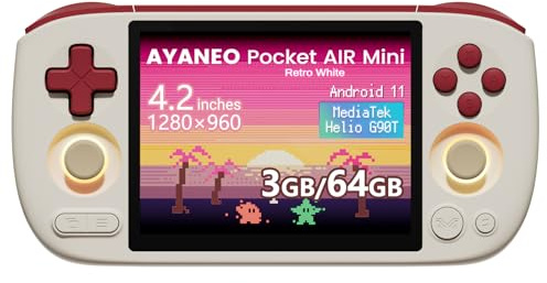 AKNES AYANEO Pocket AIR Mini Console, 3GB+64GB (Bianco Retro)