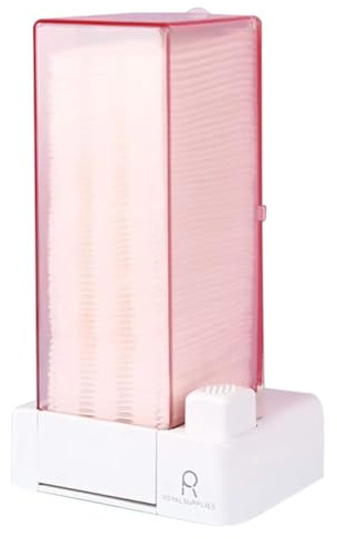 Quzenn Automatic Cotton Pad Dispenser, Dustproof Cosmetic Organizer for Makeup &, Press-Type, Lint-Free
