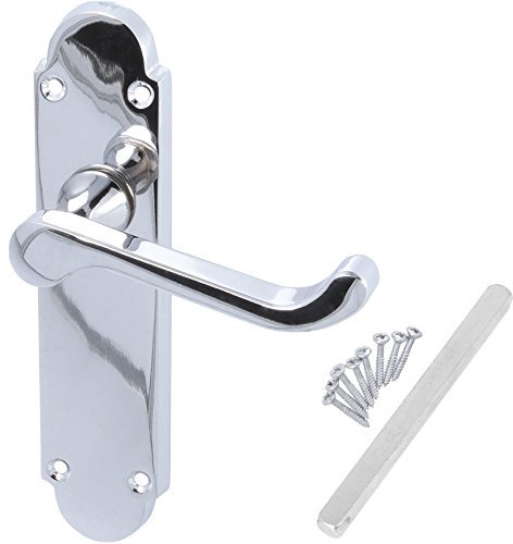 6X Interior Door Handles Set - 170mm Chrome Silver Lever Latch Tubular Mortice