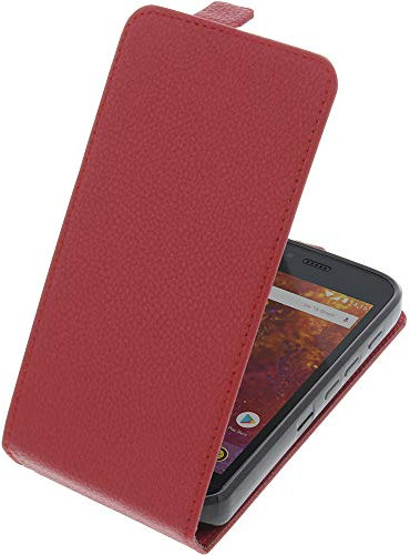 foto-kontor Tasche kompatibel mit CAT S61 Smartphone Flipstyle Schutz Hülle rot