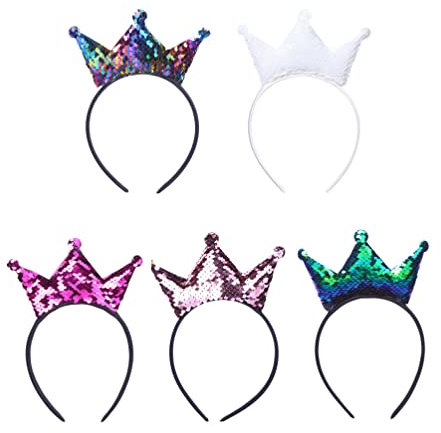 5st Pailletten-haarband Schleife Haarband Schleife Haarreifen Haarschmuck Fein Kind