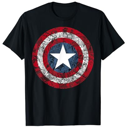 Marvel Captain America Avengers Shield Comic T-Shirt