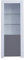 Panana High Gloss Tall Display Cabinet Wood Cupboard Sideboard Free Standing Storage Unit with Glass Shelves Door Blue LED Lights Living Room White (Grey)