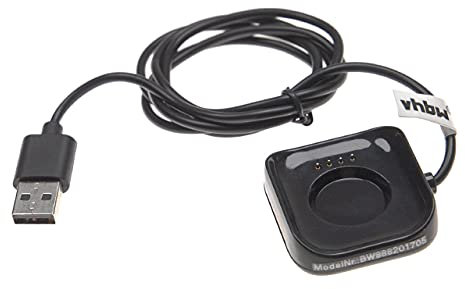 vhbw Câble de charge compatible avec Oppo Watch (41mm) smartwatch, montre de fitness - Station de charge, noir