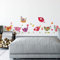 Bauernhof Tiere Bunte Hühner Wandtattoo Kinderzimmer 40x42cm Wandsticker Küche selbstklebend Wand Boho Deko Aufkleber