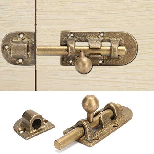 Alvinlite Türschloss Vintage Türriegel Beidseitig Riegelschloss Torriegel Schlossriegel Türverriegelung Bolzenriegel Schieberiegel 100 x 30mm für Stalltür, Haustür, Gartentür, Fenster Werkzeuge