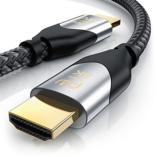 2m - NUOVO Cavo HDMI 8K 2.1 120Hz con DSC - 4K 240Hz 2K 240Hz - UHD II - con Ethernet - 3D TV - eARC - HDR10+ - Nylon intrecciato - Compatibile con PS 4 PS5 Xbox Smart TV e Monitor HD e UHD – OFFERTA