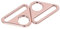 Pssopp 10 Stück Dreieck Schnalle 38mm Einsteller Dreieck mit Stange, Swivel Clip Ring Schnalle Gegossenes Dreieck Schnalle Schnur und Bandage Connector (Roségold)
