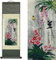 Rollbild aus Seide Asiatisch Wand Dekoration Seidenmalerei 4 Gerechte Männer Blumen - Pflaume Orchidee Bambus Chrysantheme - Orchidee Chinesische Kunstwandrolle Hängende Bildrolle Orientalisches Dekor