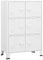 vidaXL Lagerschrank Industrial Standschrank Sideboard Kommode Beistellschrank Metallschrank Stahlschrank Aufbewahrungsschrank Weiß Metall
