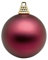 Deco Woerner Matte, brombeerrote Weihnachtskugeln aus Plastik, 15 cm Ø - 3 Stück