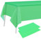PLULON 2-teilige Tischdecke aus Kunststoff, grün, 137 x 274 cm, rechteckig, Tischdecke für Hochzeit, Geburtstag, Weihnachtsfeier, Zuhause, Tischdekoration, Babyparty, Partyzubehör