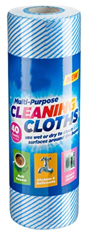 Kitchen Wiping Roll All Purpose Cleaning Cloths On Rolls Kitchen Reusable muilt Purpose Accessories Hygienic Cleaning Cloths Non-Woven Fabric Nonstick Dish Cloths Roll for Glass Mirrors Bathroom