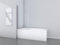 Marwell Badewannenfaltwand Silver Glow 80 X 140cm Einflügelig aus 6mm Sicherheitsglas mit Aluminiumprofil