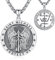 Eusense St Michael Halskette für Männer 925 Sterling Silber Erzengel Anhänger Kette Saint Michael Heilige Amulett Schmuck Geschenk für Frauen Männer