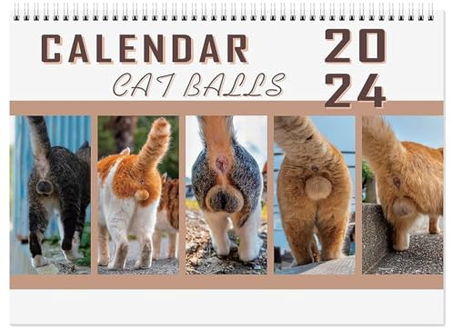 Lustigster Kalender des Jahrhunderts | „Künstlerischer Ausdruck“ von pelzigen Freunden, Lustiger Katzenkalender 2024, Kalender mit kackenden Hunden 2024 (Cat Calendar)