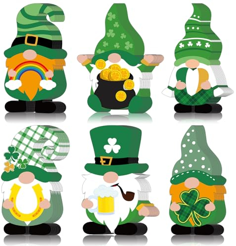 Zonon 90 Stück St. Patrick's Day Zwerg Ausschnitte Klassenzimmer Pinnwand Dekoration für Büro Klassenzimmer Party Pinnwand Kreidetafel Heimdekoration