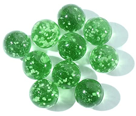Vctitil Glasmurmeln, die im Dunkeln leuchten, leuchtende Glasmurmeln für Marmorspiele, Vasenfüller, Heimdekoration, Kugelbahnen, 12 mm (grün), 30 Stück