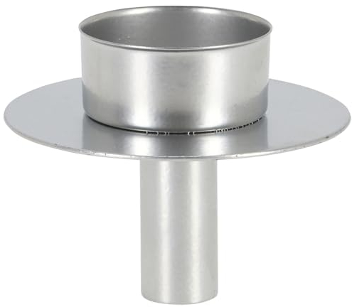 MIJOMA Stilvoller Kerzenhalter für Weinflaschen - Elegante Tischdekoration, Metall-Kerzenständer, Ideal für Candlelight Dinner, Dinner Parties und Festliche Anlässe (Silber, für Teelicht)