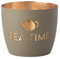 Windlicht Madras Tea Time Sandstone Gold Eisen Höhe 8,5 cm
