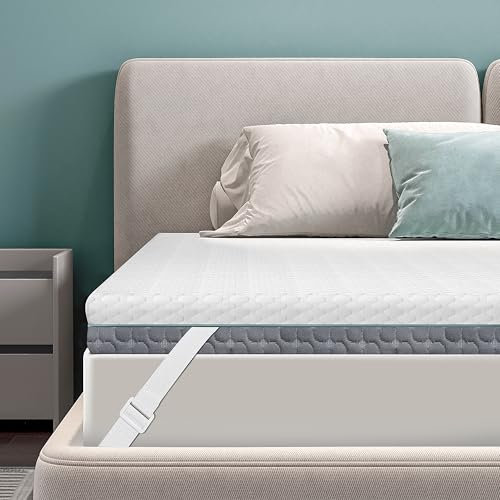 Releep Matratzen Topper 90x200cm H3 H4, 7,5cm Höhe Matratzentopper 90x200 Schlafsofa Bett Schaum, Memory Foam Mattress Topper, Boxspringbett Schlafsofa Wohnwagen, Oeko-TEX® Wende-Matratzenbezug