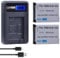 PowerTrust 2Pcs SLB-10A Battery and Charger for Samsung EX2F, ES55, ES60, WB200F,WB250F, WB280F, WB350F, WB500, WB550, WB700, WB750, WB800F, WB1100F, NV9, L100, L110, M310W