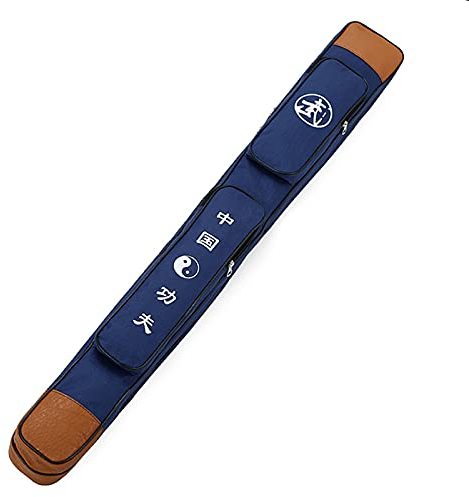 Miuxe Katana Tasche Universal Canvas Schwerttasche, Tai Chi Schwert Doppelschwerttasche, Kampfsport Waffentasche Umhängetasche Kung Fu Tasche Geeignet für Foliensäbel Degen und Säbel