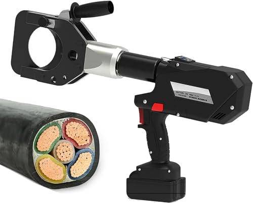 Hydraulisches Rohrcrimpwerkzeug, elektrische hydraulische Drahtcrimper, elektrischer Ratschen-Kabelschneider, 120 kN hydraulische Kabelschere batteriebetrieben, 105 mm Drahtschneider für Al