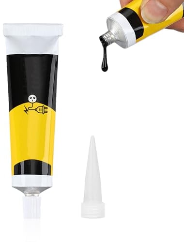 Lergas Colle de carrosserie, colle pour vitres de voiture, durcissement rapide, mastic d'étanchéité résistant à la chaleur, pour portes de voiture, fenêtres de voiture, toits de voiture (noir)