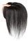 Haar-Topper aus echtem Menschenhaar, 24,9 cm lang, Echthaar-Topper für dünnes Haar, Damen, Seidenbasis, Clip-in-Haarverlängerungen, natürlicher schwarzer Haar-Topper