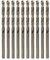 sourcing map 10pcs Cobalt Jobber Drill Bits 3.3mm / 0.13 M35 High Speed Steel HSS Twist Drilling Bit Tool for Stainless Steel Copper Wood Plastic and other Hard Materials