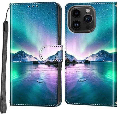 Wallet Case for iPhone 15 Pro Max, Leather Flip Case with Card Slots Magnetic Closure Phone Case Compatible for iPhone 15 Pro Max