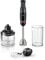 Bosch ErgoMaster Pressure Controlled Speed 3 in 1 Hand Blender with Double Whisk, Mini Chopper and Beaker, Stainless Steel Blade, MSM4B624GB, 1000 W Motor, Black