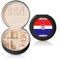 Schmuckkästchen mit Flagge der Republik Kroatien, Reise-Schmuck-Organizer, Aufbewahrung für Damen, Halsketten, Ohrringe, Ringe, Accessoires, Aufbewahrung (schwarz, rund)