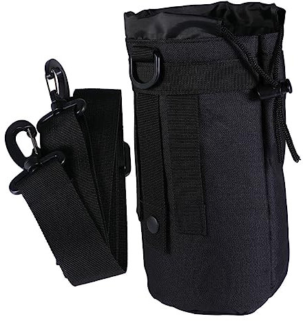 WESIEVYA Pochette De Gourde Multifonctionnelle avec Support pour Téléphone De Stockage Portable pour Activités Extérieures Noir