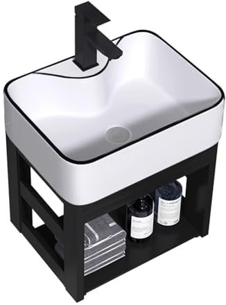 BRCYKRWY Kleines Eckwaschbecken Zur Wandmontage Eckwaschbecken Mit Unterschrank Handwaschbecken Klein Gäste Wc Wandmontage Kleines Eckwaschbecken Zur Wandmontage Mini Waschbecken Keramik