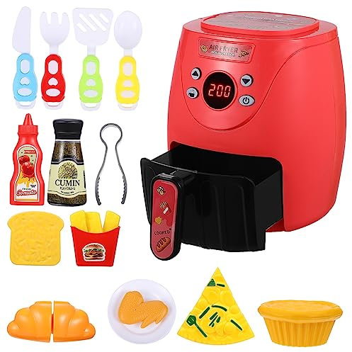 ifundom 1ensemble Friteuse à Air Jouet Avec Aliments Colorés De Cuisine Pour Jeu De Rôle Accessoires Éducatifs Pour Activité Amusante Et Saine