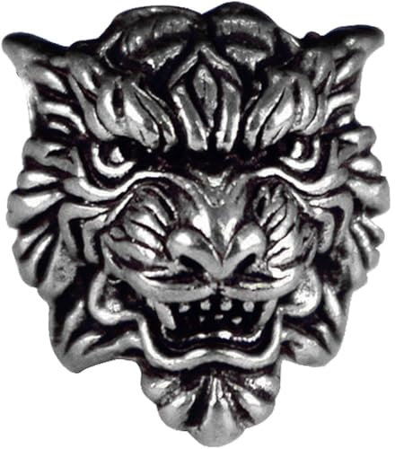 Haowul Messing Tigerkopf Messer Lanyard Perlen Für Herren, Paracord Perlen Charms Anhänger, Metall DIY Handwerk Armband Zubehör