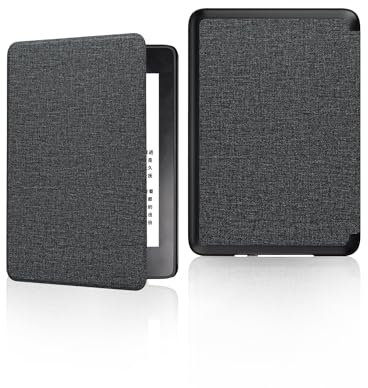 Case for 7 Paperwhite(12th Generation-2024) and Colorsoft Signature Edition, Slim PU Shell Cover Case with Auto-Wake/Sleep, Water-Safe,Lightweight, Foldable Protective Cover (Black)