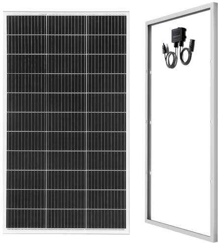 WUZECK 150W Solarpanel 12V, Monokristallines Solarpanel Wohnmobil, 210mm Solarzellen Solarmodul mit 90cm Solarkabel Photovoltaik Solaranlage für Boot 12V Batterien Flachdach Autodach Balkon PV Module