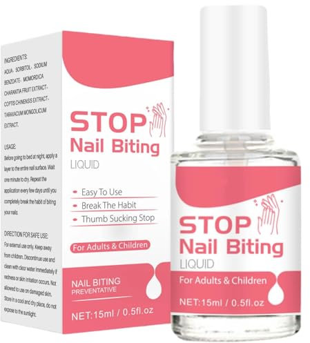 Stop Nail Biting - Nail Biting Prevention for Kids & Adults. Anti-Biting Polish to Help Break the Habit. Easy Application. Don't Bite Your Nails. Start Today