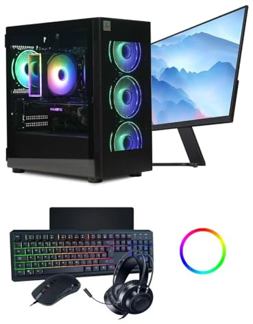 BEDROCK OBSIDIAN Gaming PC Bundle: RTX 4060 8GB / Ryzen 5 5500 / 16GB RAM / 500GB M.2 / Wi-Fi/Vida Zephyr Case/Windows 11 / Sigma 540 CPU Cooler