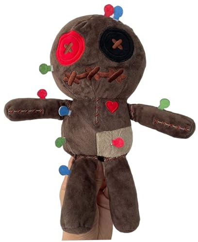 SHITOOMFE Voodoo -Puppe, Voodoo Dolls Polyester Baumwolle beängstigende Puppe mit unruhigen Drucken gruselige Rache Negative Horror -Streichspiele für Mitarbeiter, Büro, Trennung, Scheidung