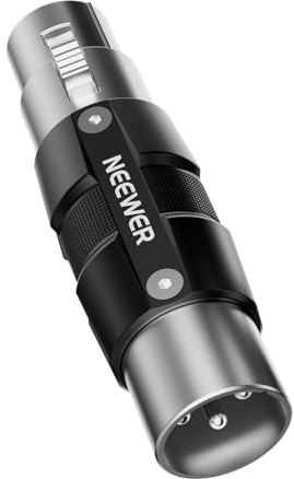 NEEWER Mikrofonvorverstärker nur für dynamische Microphone, 3 Pin XLR Preamplifier Zubehör mit 25dB Verstärkung für reinen, High Fidelity, niederohmigen Audioausgang, benötigt 48V Phantomspeisung PP04
