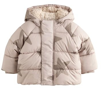 NEXT Baby Jungen Baby Pufferjacke Natural Star All Over Printed 62-68