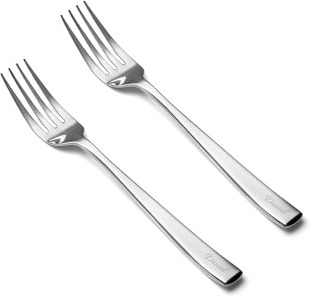 Personalisierte Gabelset mit Gravur, EIUBUIE 2 Stück Tafelgabeln, 20,9cm | Einzigartigen Griffen, Gabeln Set, Individuelles Geschenk für Hochzeit/Geburtstag, Edelstahl Essgabeln, Spülmaschinenfest