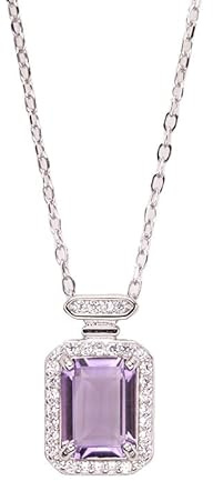 sterling silver perfume bottle necklace pendant natural colored gemstone exquisite light luxury clavicle chain high-grade sense does not female