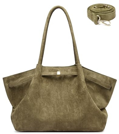 Makukke Damen Handtasche Shopper Groß in Faux Wildleder | 3-in-1 Schultertasche & Hobo Bag – Elegante Tote Bag für Uni, Büro & Alltag
