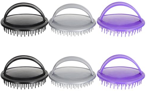 Ciieeo Shampoo Bürste Kopfhautmassagebürste 6 Stück Ergonomisch für Haartypen Sanfte Reinigung und Schuppenentfernung für Dusche Zufällige Farbe