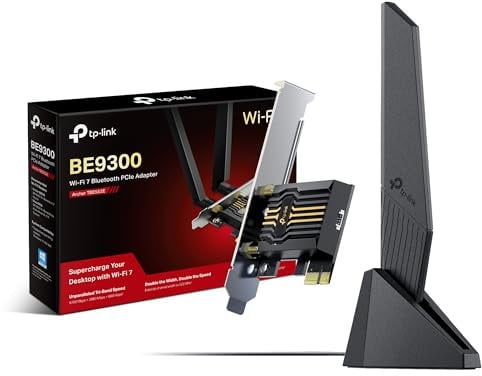 TP-Link Archer TBE553E BE9300 WiFi 7 WiFi Card PCIe WiFi Card | Wireless Bluetooth 5.4, MLO & WPA3, Magnetized Antenna Base, Tri-Band, Intel-Chip Only, Desktop/PC Windows 10/11(64Bit)